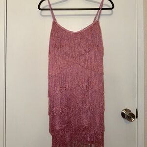 Cider Shimmering Pink Fringe Ensemble
